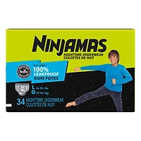 Ninjamas Nighttime Bedwetting Underwear Boy Size M/L 34 Count