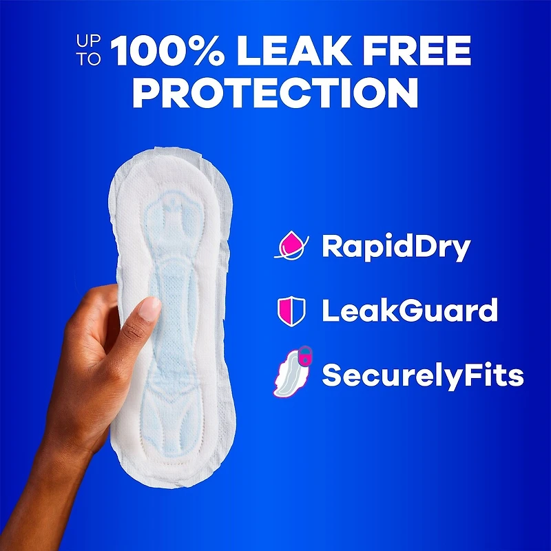 Always Maxi Pads Size 1 Regular Absorbency Unscented without Wings, 48 Count