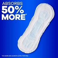 Always Maxi Pads Size 1 Regular Absorbency Unscented without Wings, 48 Count