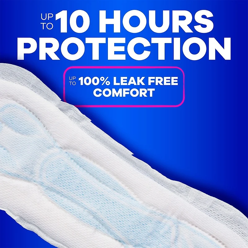 Always Maxi Pads Size 1 Regular Absorbency Unscented without Wings, 48 Count