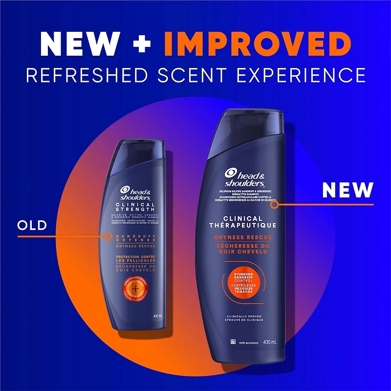 Head & Shoulders Clinical Dry Scalp Rescue Shampoo, 400 mL