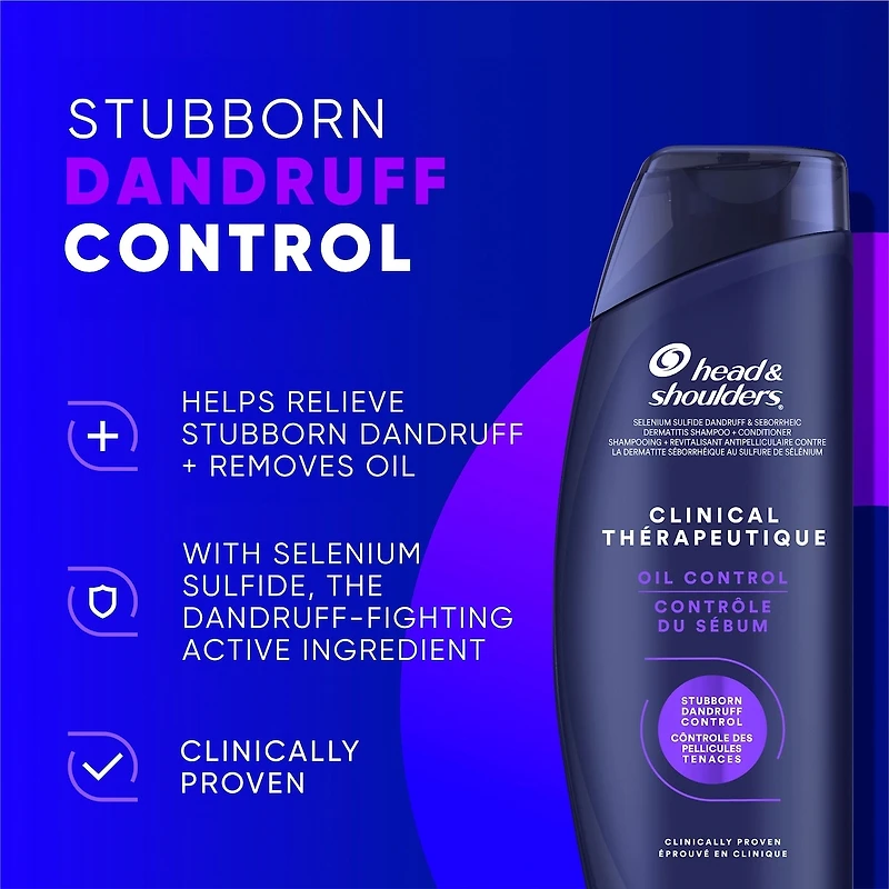 Head & Shoulders Clinical Dandruff Defense + Advanced Oil Control Shampoo, 400 mL