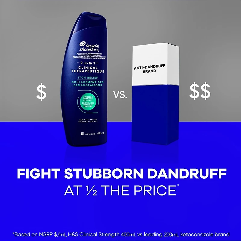 Head & Shoulders Clinical Dandruff Defense Intensive Itch Relief 2in1, 400 mL