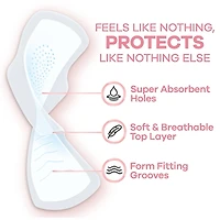 Serviettes Sensitive FlexFoam, taille 2, flux abondant, non parfumées avec ailes, 26u