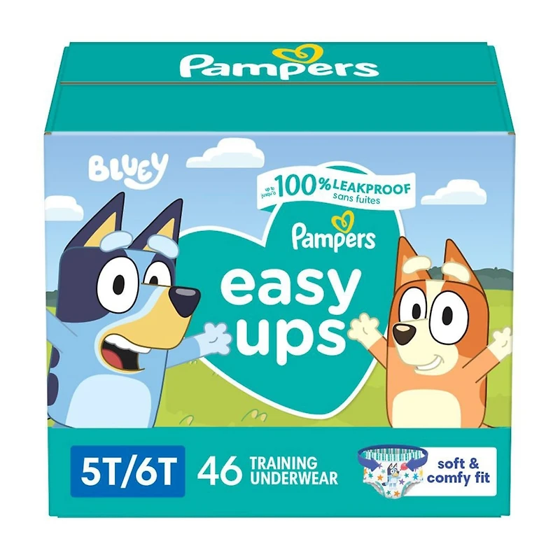 Pampers Easy Ups Training Underwear Boys Size 7 5T-6T 46 Count