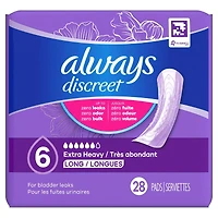 Incontinence Pads for Women and Postpartum Pads, Extra Heavy Long, 28 CT, up to 100% Bladder Leak Protection
