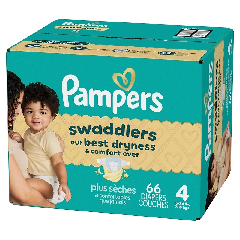 Couches Pampers Swaddlers, taille 4