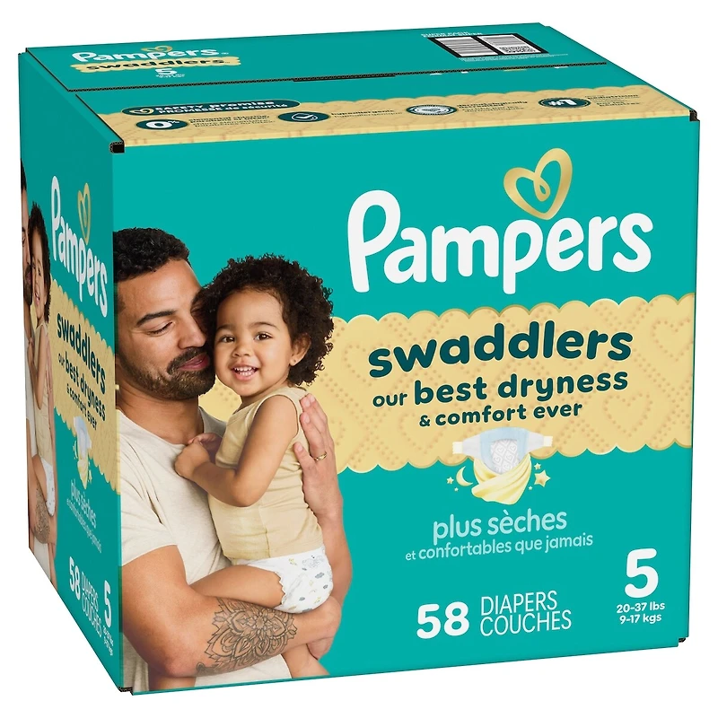 Couches Pampers Swaddlers, taille 4