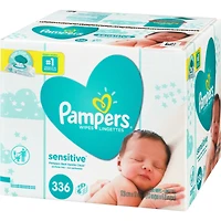Pampers Baby Wipes Sensitive Perfume Free 6X Pop-Top Packs 336 Count