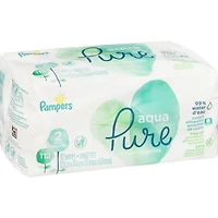 Lingettes pour bébés Pampers Aqua Pure Sensitive, 2X boîtes distributrices, 112 lingettes