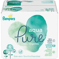 Aqua Pure Sensitive Baby Wipes 6X Pop-Top 336 Count