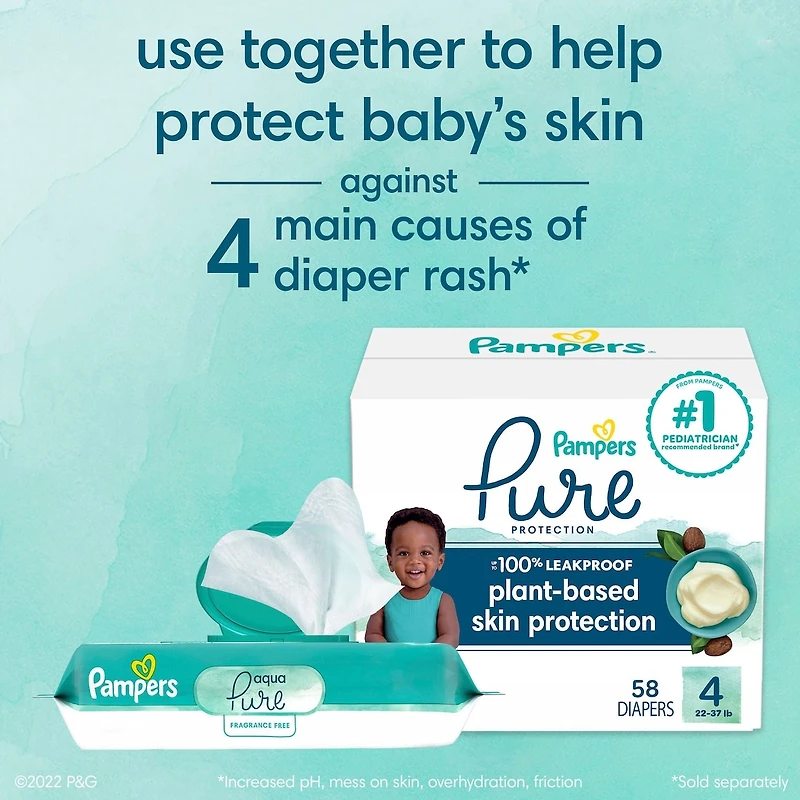 Aqua Pure Sensitive Baby Wipes 6X Pop-Top 336 Count