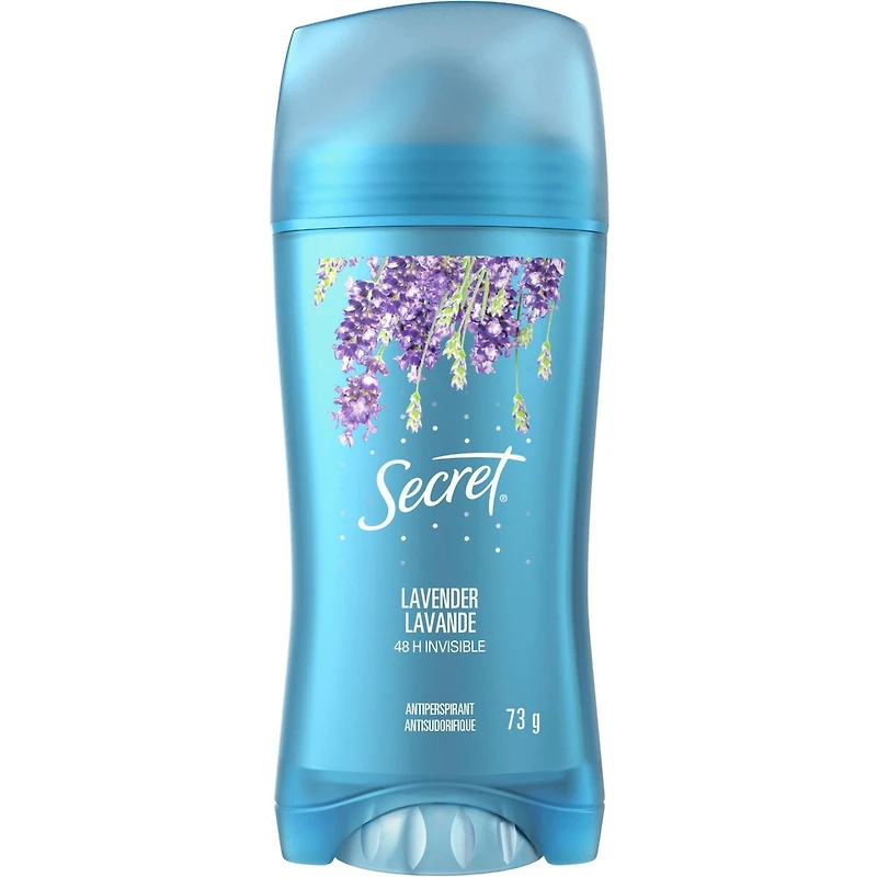 Antisudorifique et désodorisant invisible en bâton Secret, parfum Lavande, 73 g