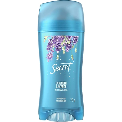 Antisudorifique et désodorisant invisible en bâton Secret, parfum Lavande, 73 g