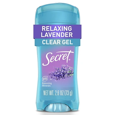Antisudorifique et désodorisant gel clarté Secret, parfum Lavande, 73 g