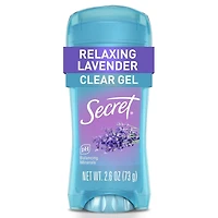 Antisudorifique et désodorisant gel clarté Secret, parfum Lavande, 73 g