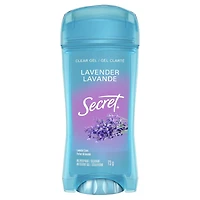 Antisudorifique et désodorisant gel clarté Secret, parfum Lavande, 73 g