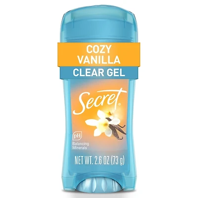 Antisudorifique et désodorisant gel clarté Secret, parfum Vanille, 73 g