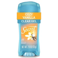 Antisudorifique et désodorisant gel clarté Secret, parfum Vanille, 73 g