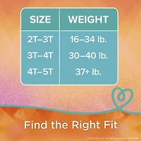 Sous-vêtements d’entraînement Pampers Easy Ups, taille 6 4T/5T, filles, 56 sous-vêtements