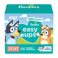 Pampers Easy Ups Training Underwear Boys Size 5 3T-4T 66 Count