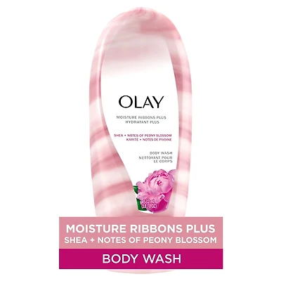 Nettoyant pour le corps Olay Moisture Ribbons Plus Beurre de karité et pivoine, 532 mL
