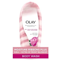 Olay Moisture Ribbons Plus Shea + Peony Blossom Body Wash, 532 mL