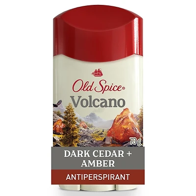 Antisudorifique et désodorisant invisible en bâton Old Spice Volcano pour hommes avec parfum de charbon de bois inspiré de la nature, 73 g