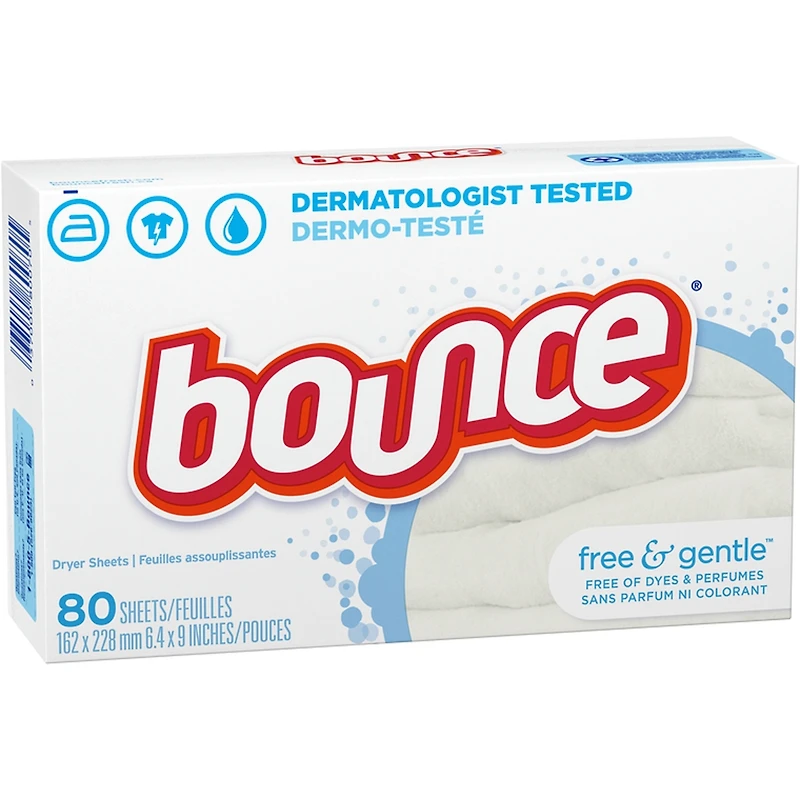 Free & Gentle Fabric Softener Dryer Sheets, 80 Sheets