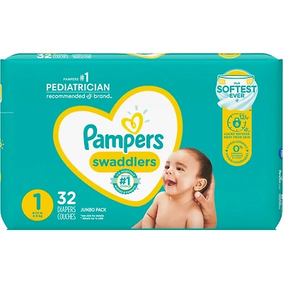 Pampers Swaddlers – Taille 1 – Format Jumbo – 4