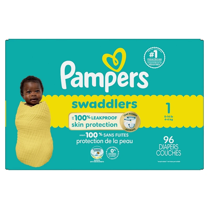 Couches Pampers Swaddlers, taille 4