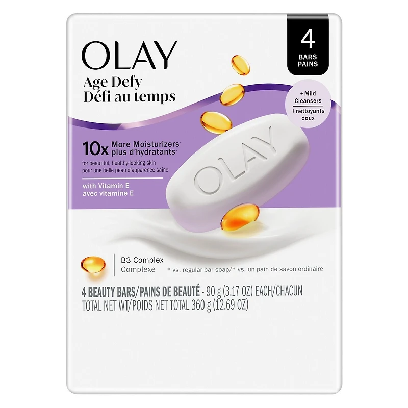 Olay Moisture Outlast Age Defying Beauty Bar 90 g, 4 count