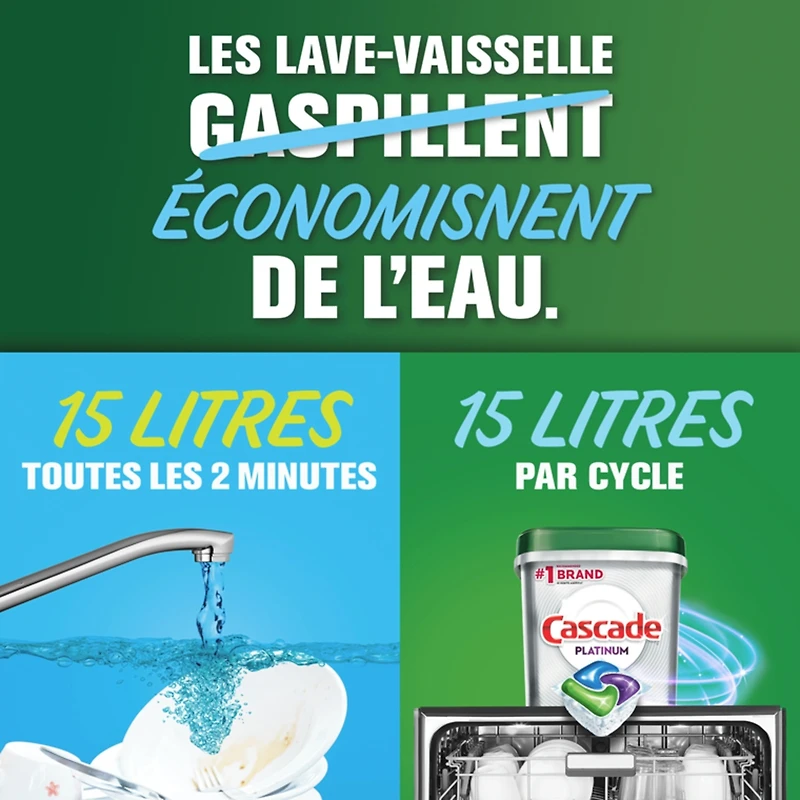 Sachets de détergent pour lave-vaisselle Platinum ActionPacs, parfum Frais, 39 unités