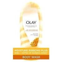 Olay Moisture Ribbons Plus Shea + Manuka Honey Body Wash, 532 mL