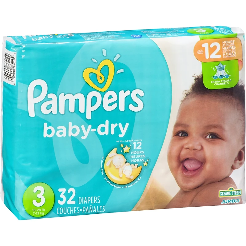 Pampers Baby-Dry Diapers Size