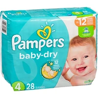 Couches Pampers Baby-Dry, taille 4
