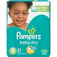 Couches Pampers Baby-Dry, taille 6