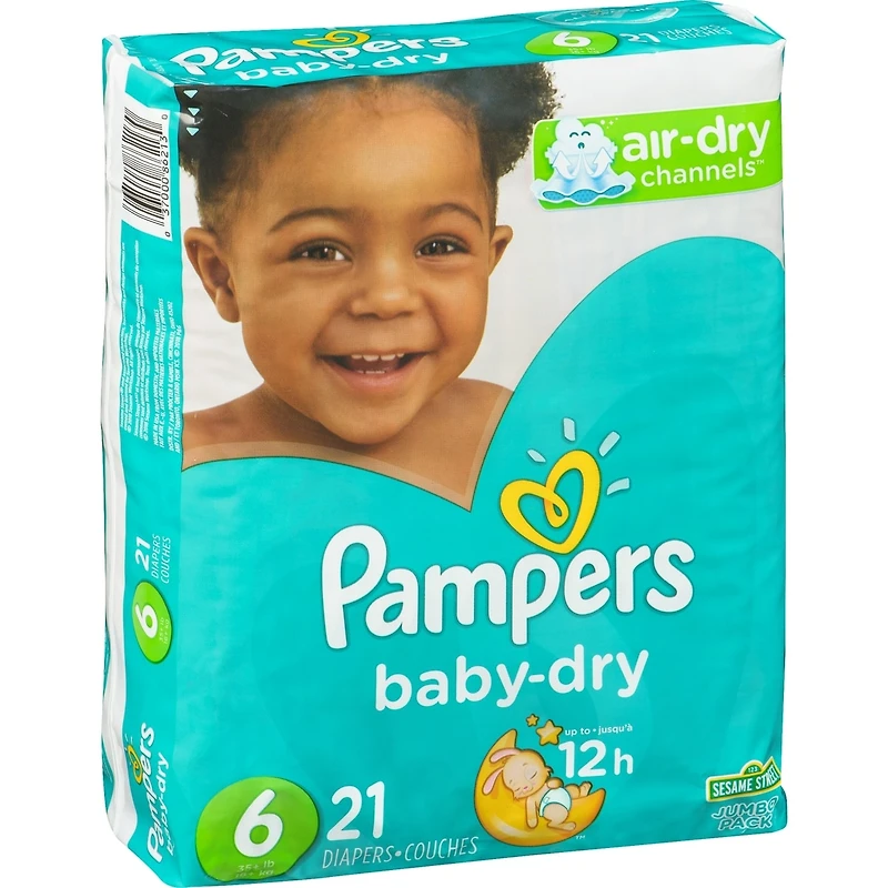 Couches Pampers Baby-Dry, taille 6
