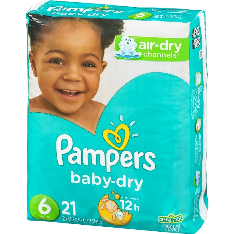 Couches Pampers Baby-Dry, taille 6