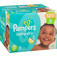 Pampers Baby-Dry Diapers Size 5 78 Count