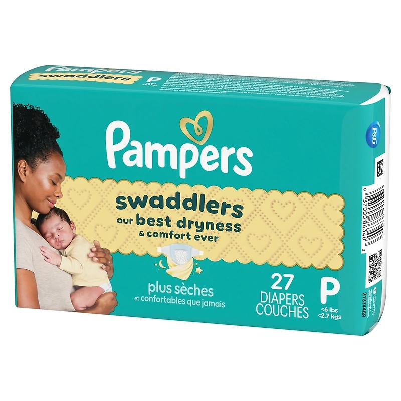 Pampers Swaddlers Preemie Diapers Size P-1 27 count