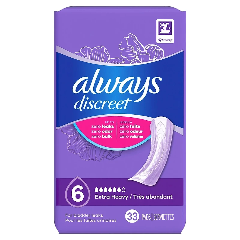 Adult Incontinence Pads for Women, Extra Heavy Absorbency, Regular Length, Postpartum Pads, 33 CT