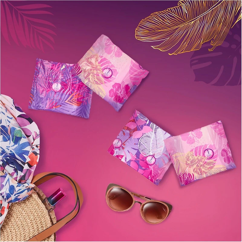 Serviettes Always Radiant FlexFoam, taille 2, flux abondant, protection sans fuites ni odeurs à 100 %, avec ailes, parfumées, 26 u