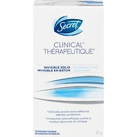 Antisudorifique et désodorisant invisible en bâton Secret Thérapeutique, Ultra propre, 45 g