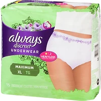 Discreet, Postpartum Incontinence Underwear, Maximum, 15 Underwear