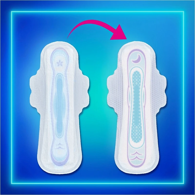 Serviettes Always Ultra Thin, de nuit, flux très abondant, avec ailes, taille 5, non parfumées