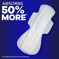 Always Maxi Pads Size 5 Overnight Absorbency Unscented with Wings, 27 Count
