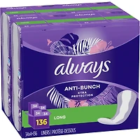 Protège-dessous quotidiens Always Anti-Bunch Xtra Protection, non parfumés, longs