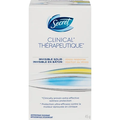 Antisudorifique et désodorisant invisible en bâton Thérapeutique, Réaction au stress