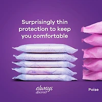 Serviettes d’incontinence et post-partum Always Discreet, très abondant longues, protègent jusqu’à 100 % contre les fuites urinaires